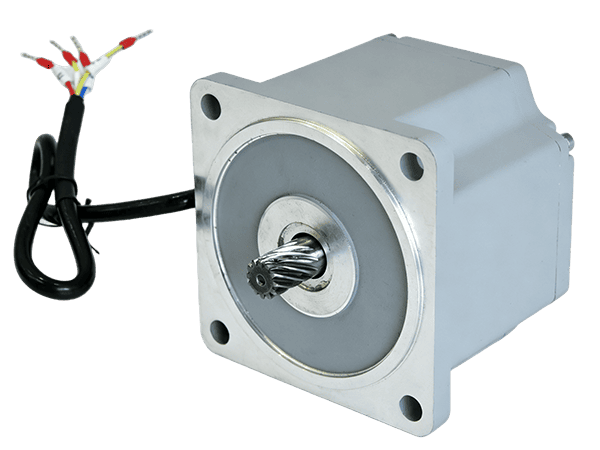Brushless gate operator motor with helical drive pinion